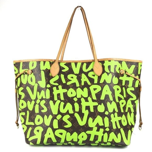 LOUIS VUITTON M93703 Monogram Graffiti Neverfull GM Shoulder Bag Tote Bag - Picture 1 of 16